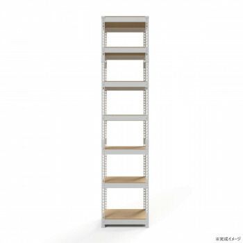 シェルフ7段 幅51cm MK-2257NWH ホワイト