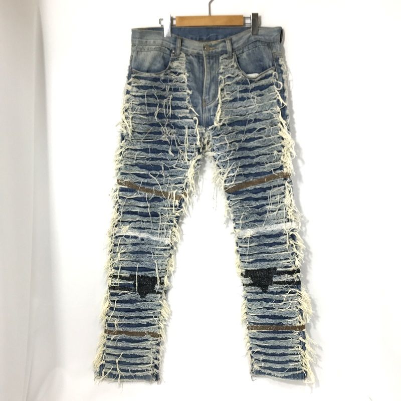 mnmi ミニマル デニムパンツ クラッシュデニム ダメージ加工 ジーンズ