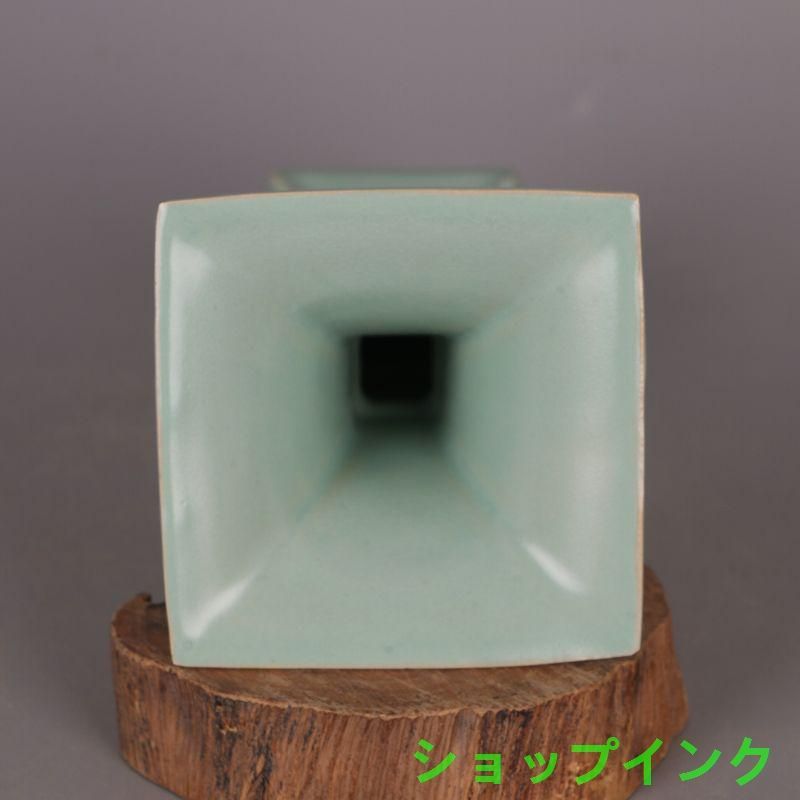 宋汝窯青釉支釘花瓶  景徳鎮 陶磁器 装飾品 現代工芸品 美術品 置物 宋汝窯青釉支釘花瓶 景徳鎮 陶磁器 装飾品 現代工芸品 美術品