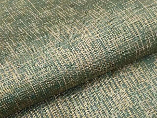 平和屋本店■極上　伝統工芸品　伊那紬　手織り　全通柄袋帯　霞文　金糸　逸品　CYAA1907s5 平和屋本店□極上 伝統工芸品 伊那紬 手織り 全通柄袋帯 霞文 金糸