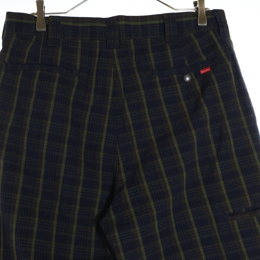 【最安値】Supreme Work Pant Navy Plaid 32 shopbring_1025f090075
