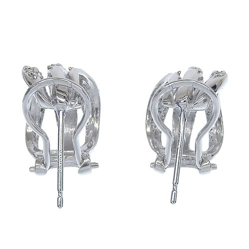 【ホワイト】ヴァンドーム青山　K18WGダイヤモンドピアス ヴァンドーム青山】WGピアス VENDOME AOYAMA(ヴァンドーム青山