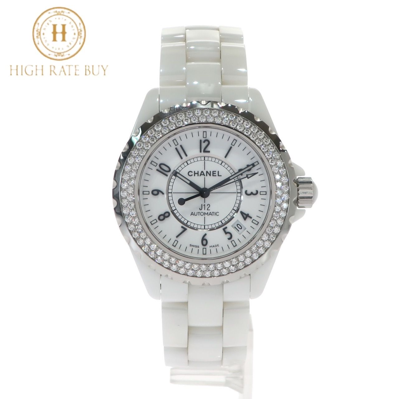 極美品】CHANEL シャネル J12 38 H0969 ホワイトセラミック 