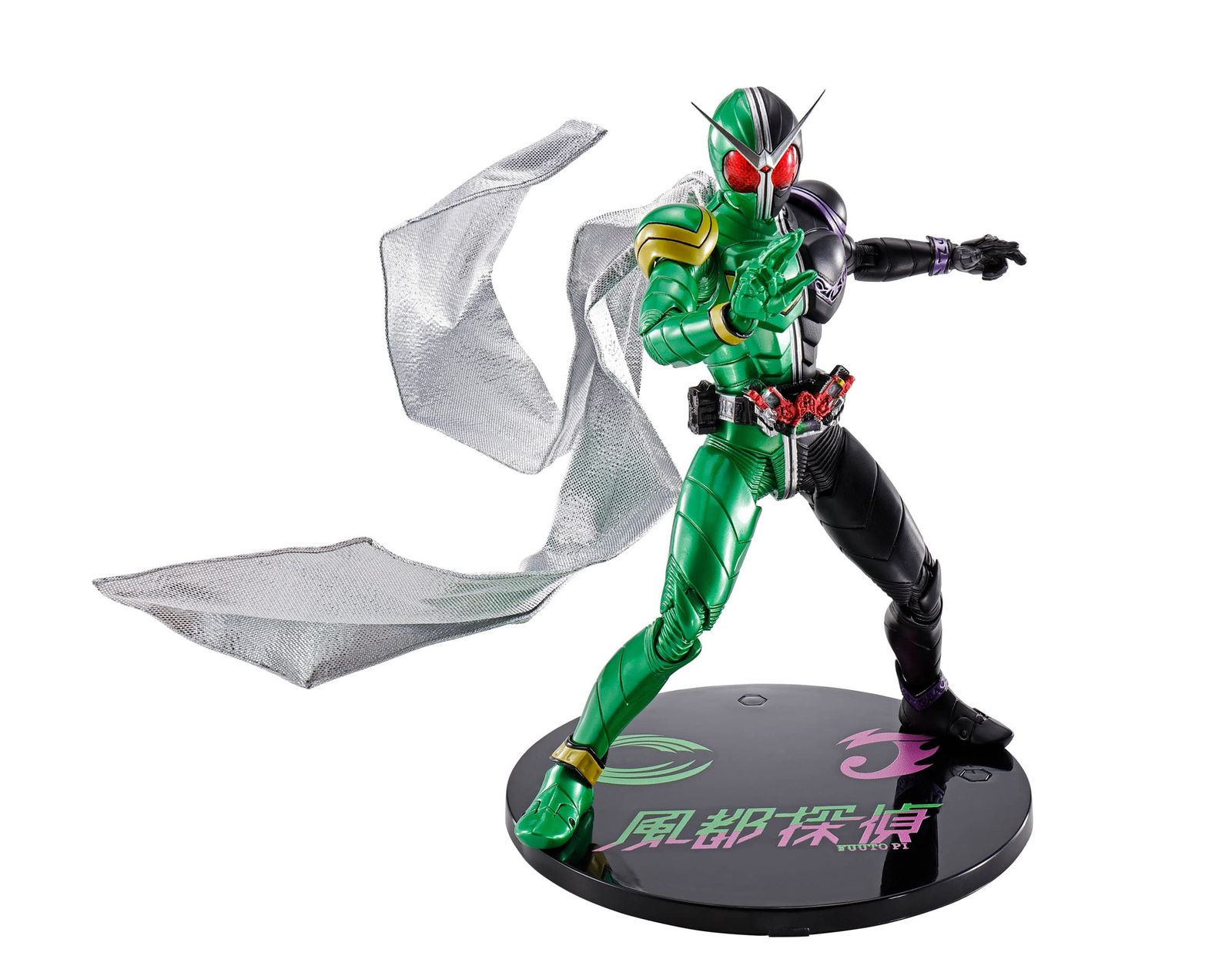 TAMASHII NATIONS S.H.フィギュアーツ 真骨彫製法 仮面ライダーW サイクロンジョーカー 風都探偵アニメ化記念 約145mm ABS-PVC-布製 塗装済み可動フィギュア