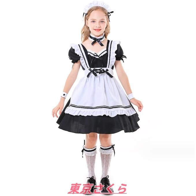コスプレ メイド服 ハロウィン 衣装キッズ 子供 ドレス 子供服 ドレス子供 ドレス仮装子ども お姫様 コス ハロウィン 仮装WSJ02