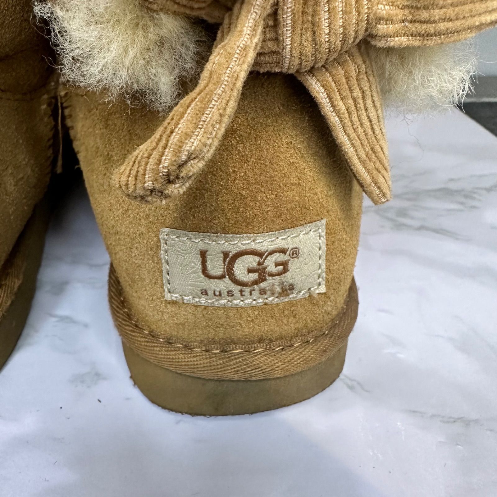 未使用◇UGG◇♥リボン可愛い♥ムートンブーツ24cm靴/シューズ