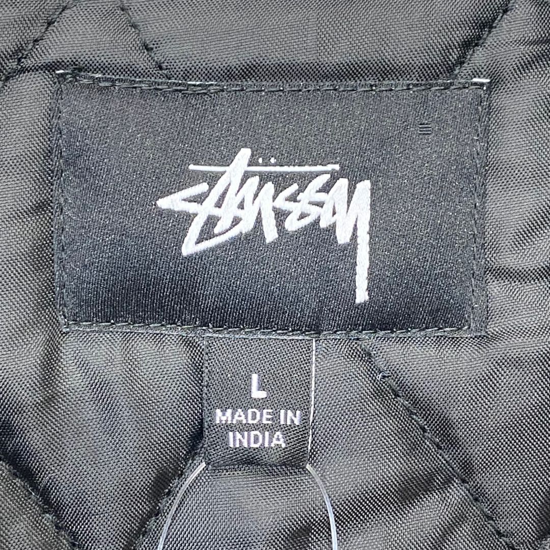 STUSSY フロントジップチェックブルゾン サイズL - メルカリ