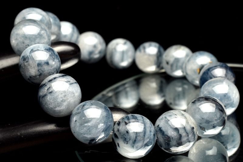 良質，希少】アンフィボールインクォーツ ブレスレット 美品 珍品 天然