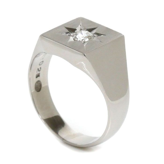 pt850 プラチナ 一粒ダイヤ リング Pt850プラチナ リング・指輪 ダイヤモンド0.25ct 18号 13.8g