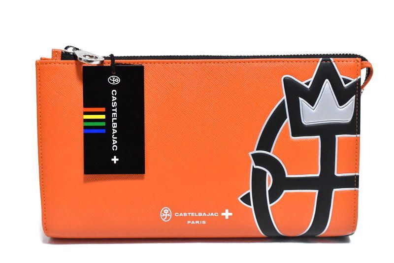新品 CASTELBAJAC 【ウプラ】クラッチバッグ 054221 オレンジ IKETEI 