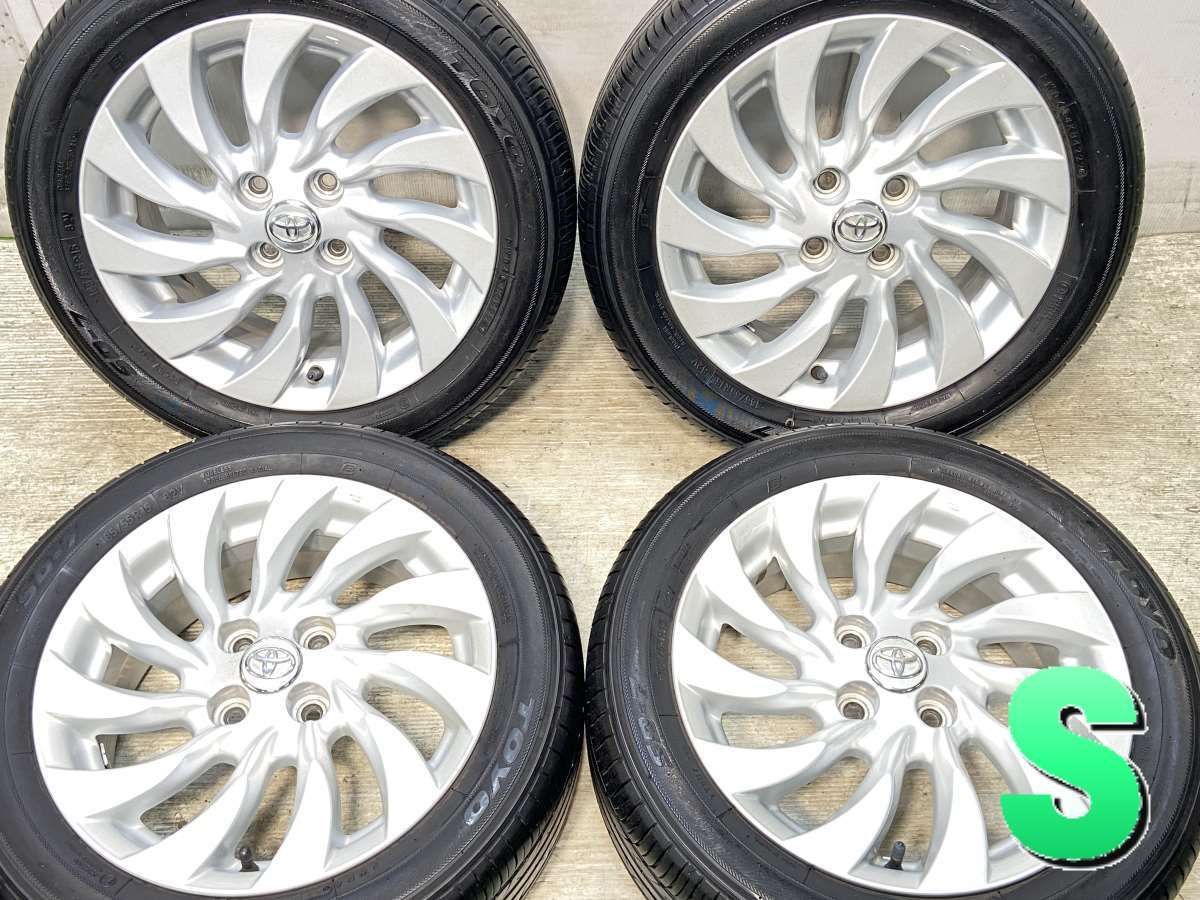 185/55R15  nトーヨータイヤ SD-7 nトヨタ純正  n15x6.0 40 100-4穴 n中古タイヤ サマータイヤ ホイールセット 4本セットn s15250206001