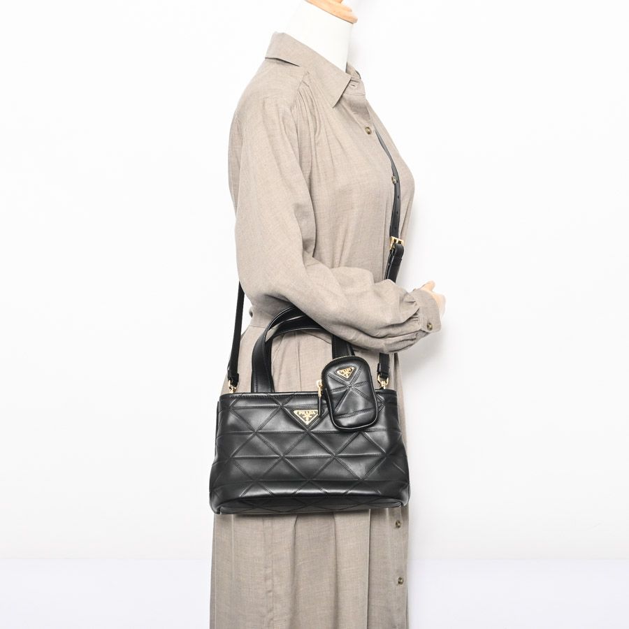 ★PRADA★ 1BG548 ハンドバック PRADA - 新品同様✨プラダ スモール キルトレザー トートバッグ