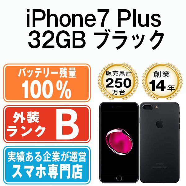 iPhone 7 ブラック　32GB SIMフリー　本体のみスマホ/家電/カメラ