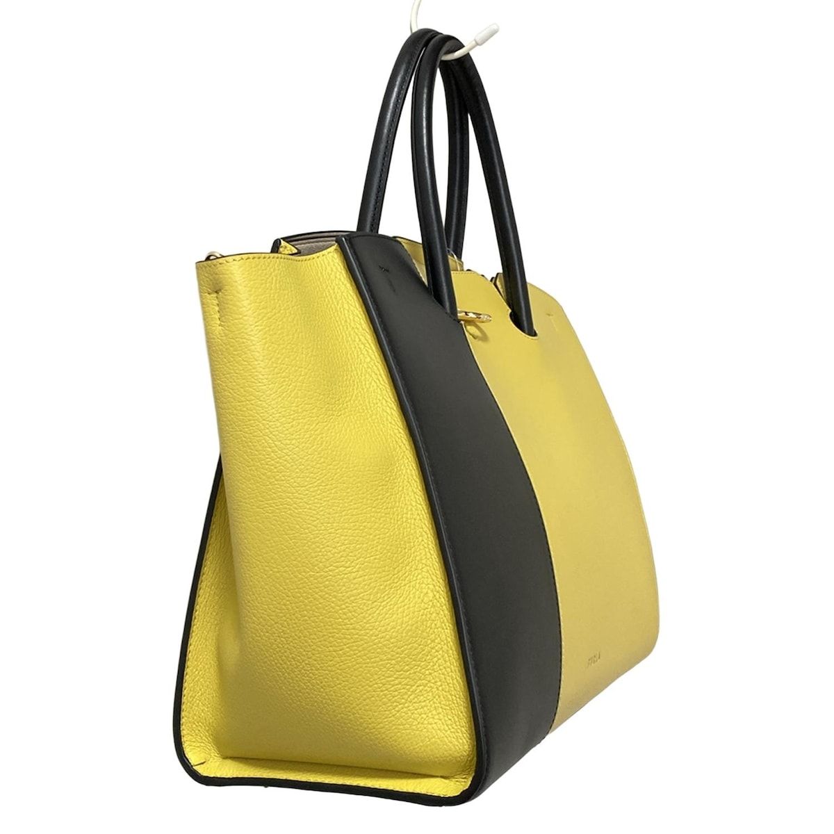 FURLA フルラ トートバッグ ジェネシ WB00849 イエロー×黒 レザー