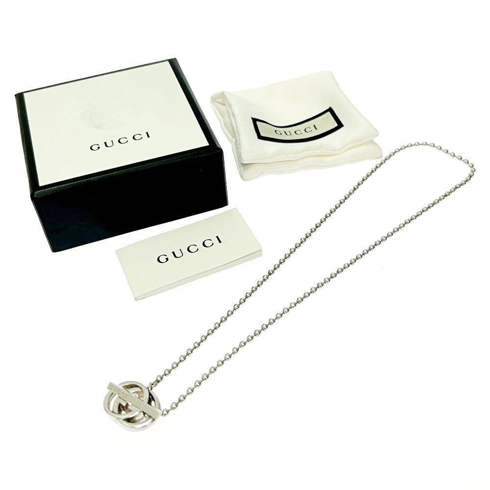 き GUCCI グッチ シルバー インターロッキングG ボールチェ―ン ネックレス 21.0g 925刻印 412185 ネックレス
