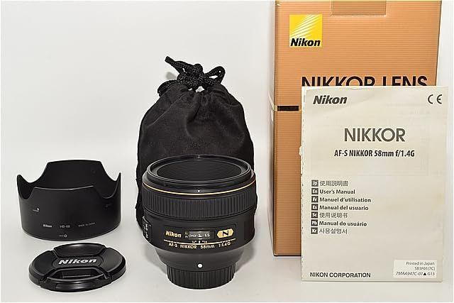 新品級！ Nikon 単焦点レンズ AF-S NIKKOR 58mm f/1.4G Fマウント フルサイズ対応　＃7556