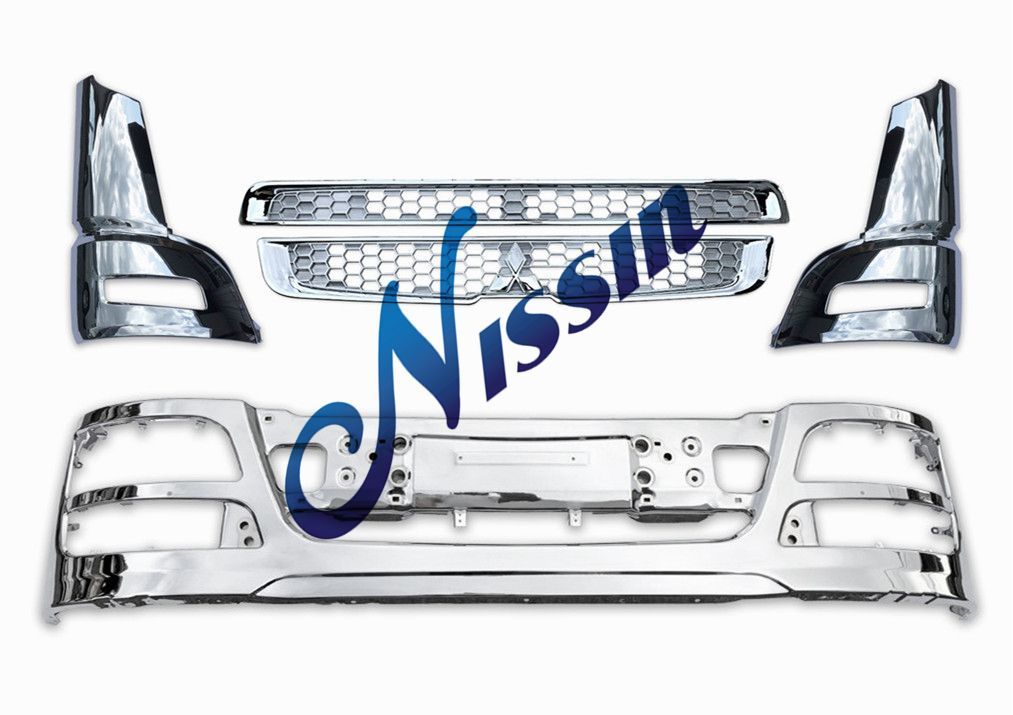 三菱 ふそう スーパーグレート メッキ フロント バンパー + グリル  