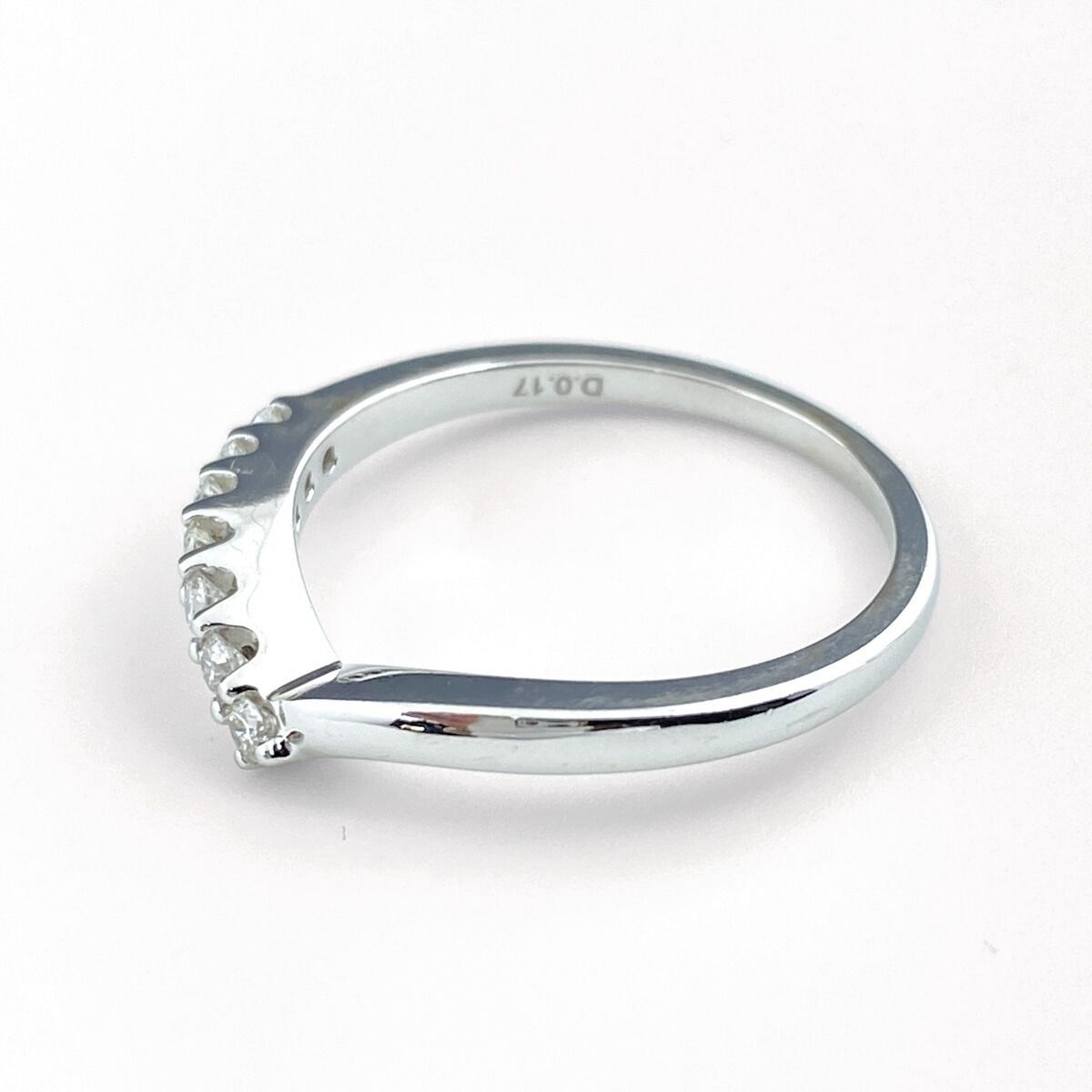 メレダイヤ デザインリング WG ホワイトゴールド 指輪 リング 12号 K18 WG ダイヤモンド レディース