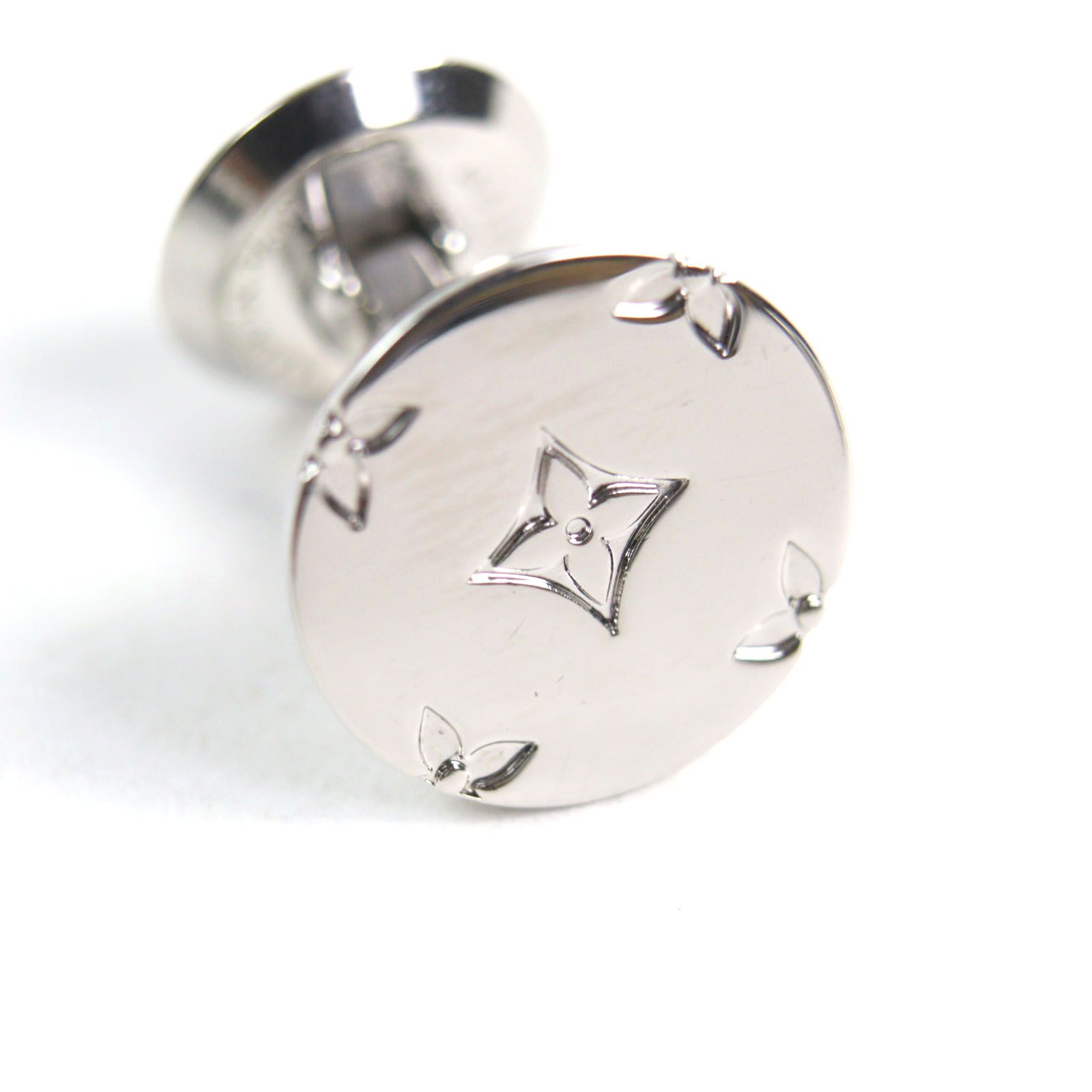 LOUIS VUITTON カフス　M61971 シルバー　ロゴ　　ラウンド 美品○LOUIS VUITTON ルイヴィトン M61971 ブトン ドゥ マンシェット