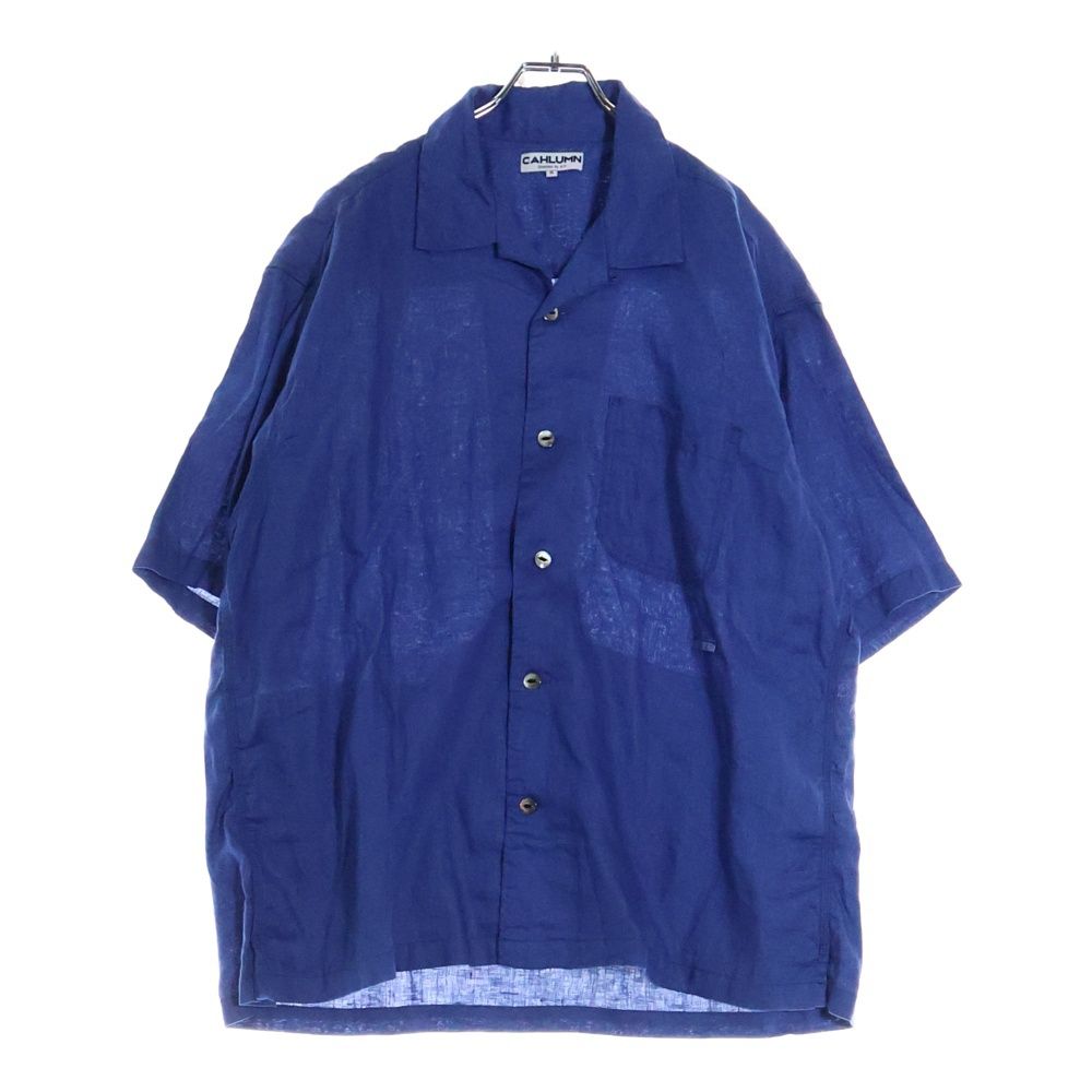 CAHLUMN (カウラム) Linen Open Collar Shirt リネン オープンカラー