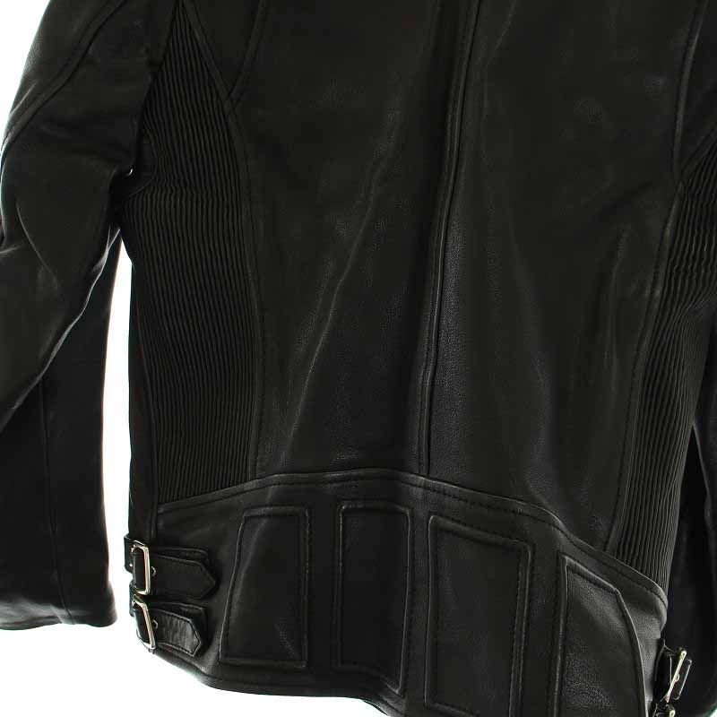 DIESEL ブラック ライダースジャケット DIESEL ディーゼル ダブルライダースジャケット ライダース
