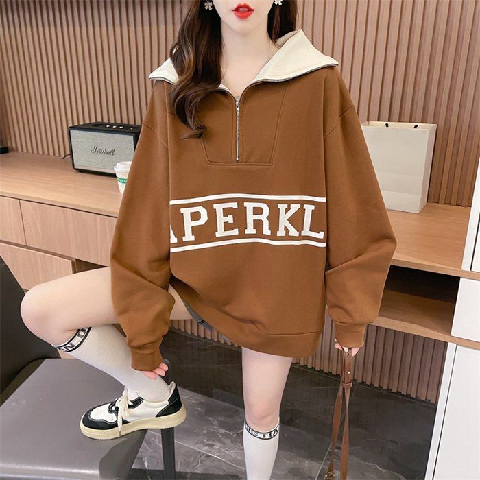 tシャツ ハーフジップスウェットトップス レディース スウェット トレーナー レディース ハーフジップ プルオーバー