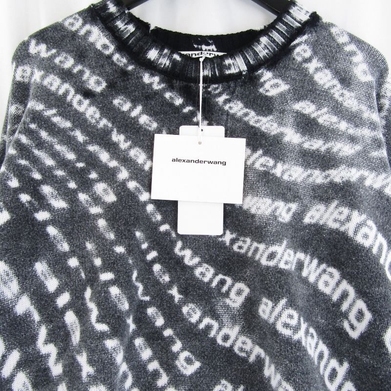 Alexander wang アレキサンダーワン パワーネット　ロゴ 未使用 alexander wang アレキサンダーワン CREWNECK PULLOVER W