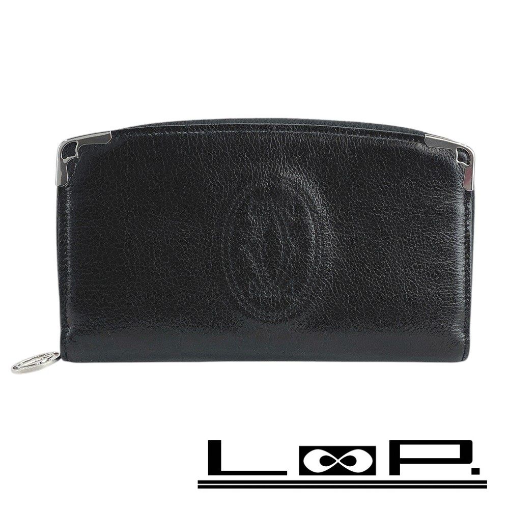 カルティエ マルチェロ ラウンドジップレザーウォレット 長財布