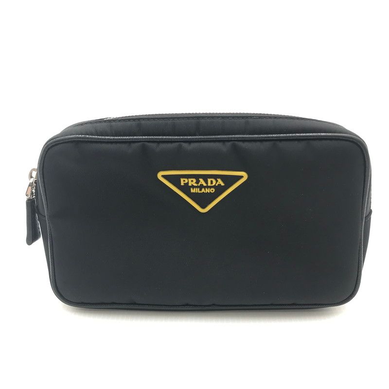 メンズ PRADA プラダ 2VL977 NYLON SAFFIANO LEATHER BELT BAG ナイロン サフィアーノ レザー ベルトバッグ ボディバッグ ウエストバッグ カバン 180-240914-na-2-TAG