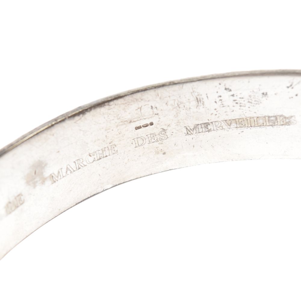 GUCCI (グッチ) ガーデン キャットヘッド ストーン シルバーバングル