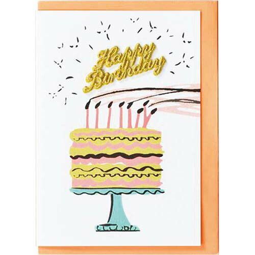 まとめ エルコミューン グリーティングカード ペトラボーズ 輸入グリーティングカード Cake Card Yellow and Pink YGC-025 ×15セット