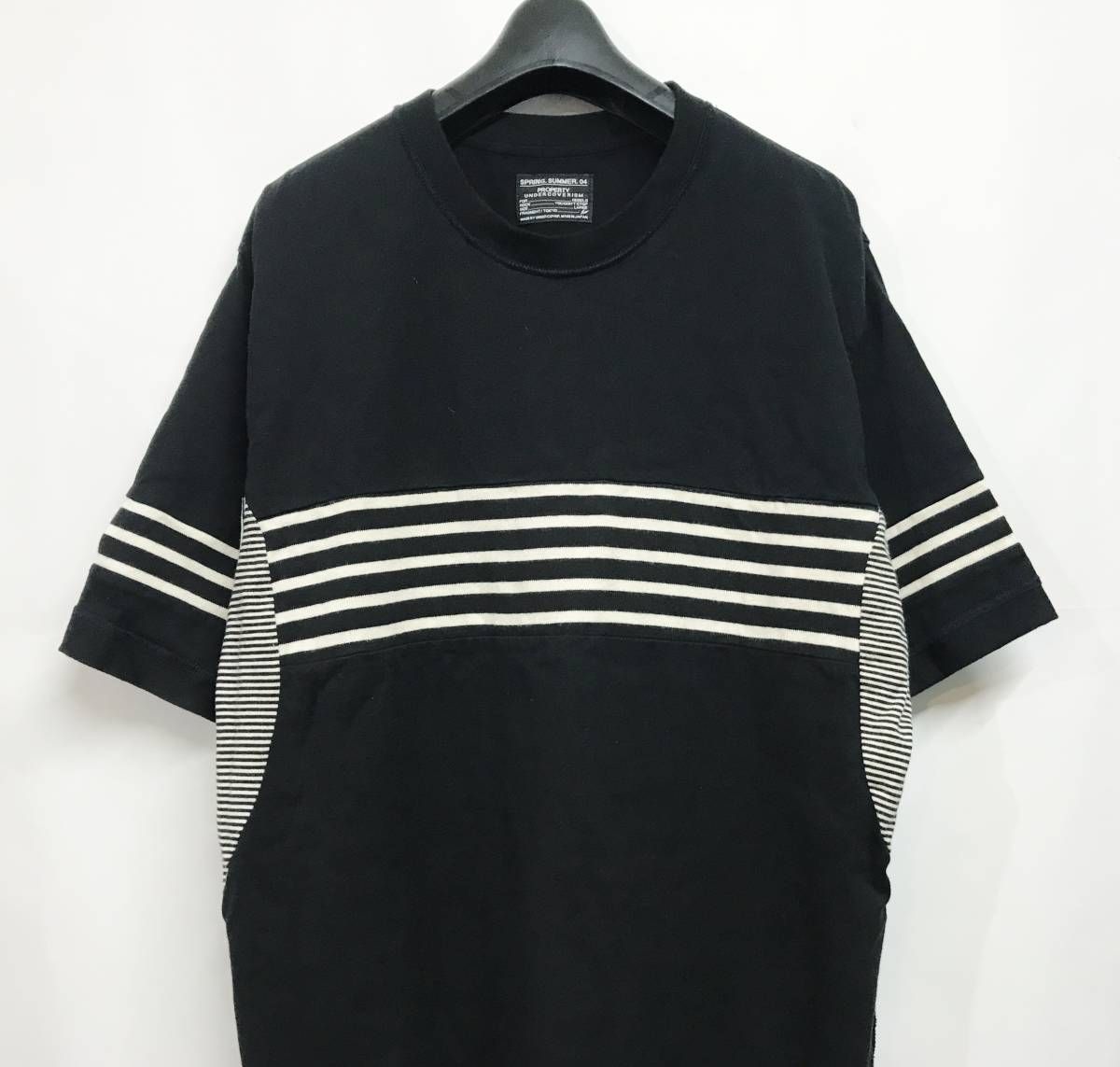 2004SS UNDERCOVER x FRAGMENT｜アンダーカバー フラグメント JONIO 藤原ヒロシ ボーダー 切替 ヘビーオンス Tシャツ AFFA