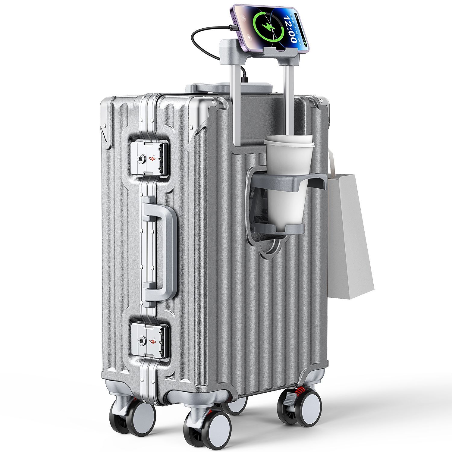 スーツケース 機内持ち込み可能 USB充電ポート付き カップホルダー付き S 楽天市場】2023新作 スーツケース Sサイズ Mサイズ TSAロック