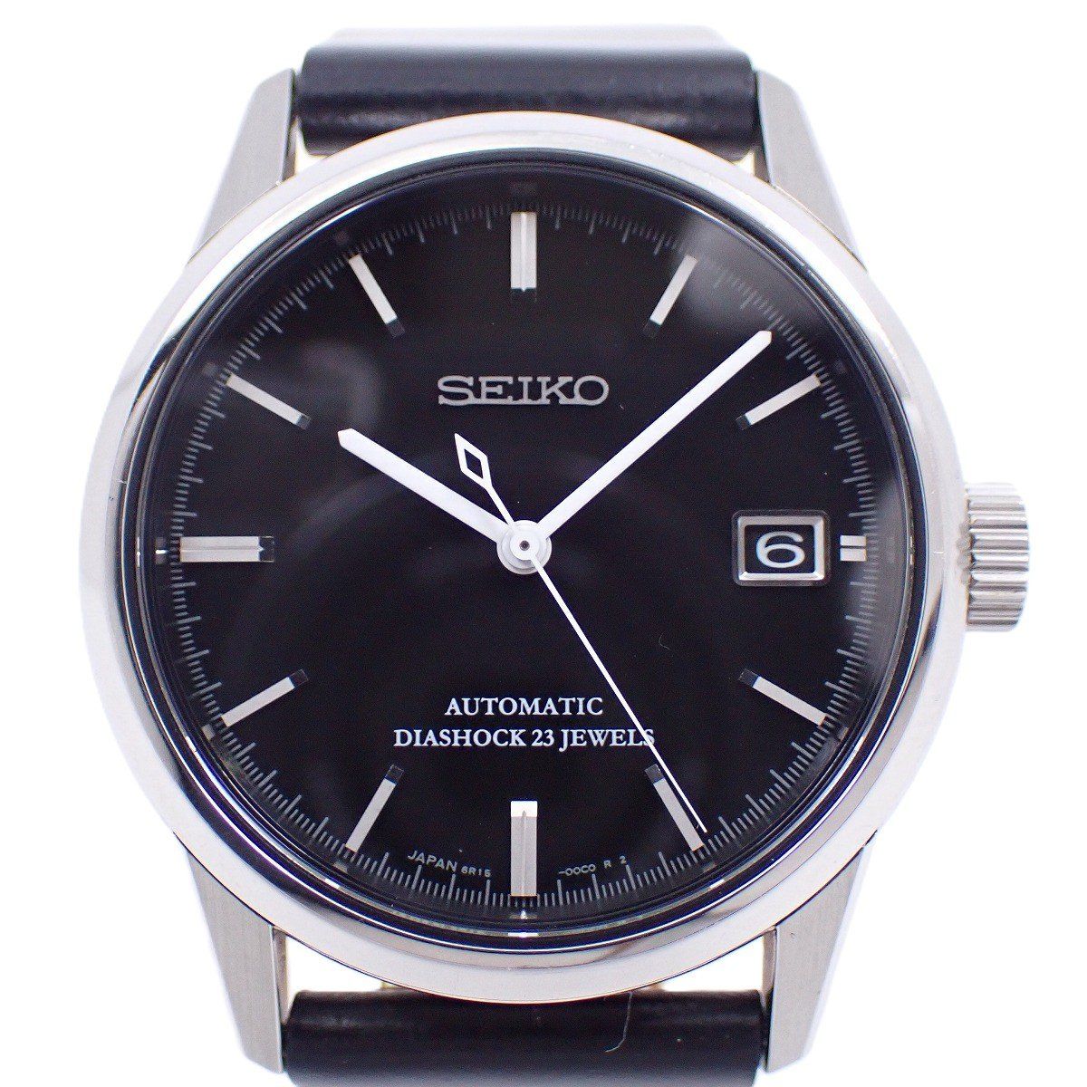 SEIKO 自動巻き 腕時計 黒文字盤