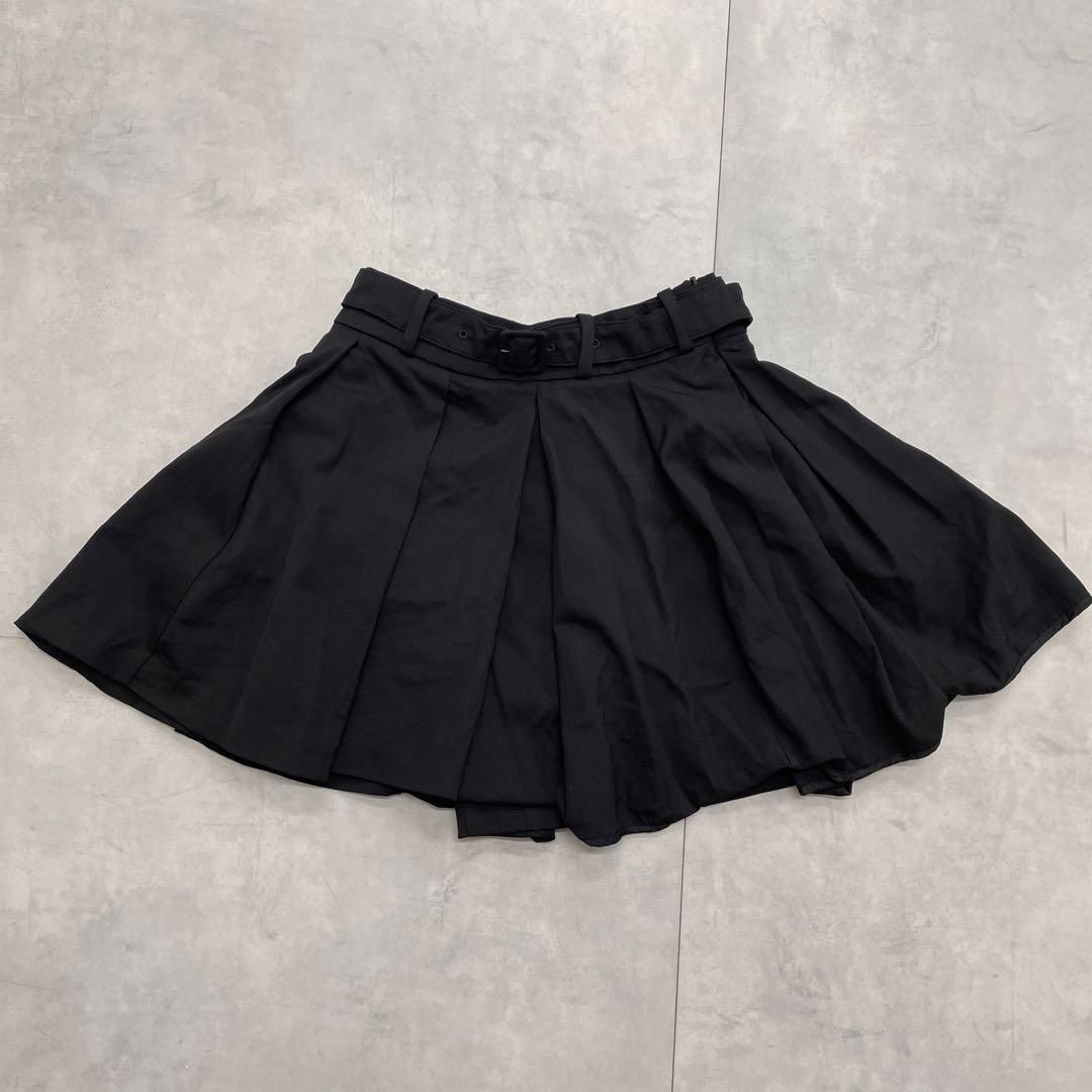 Patouパトゥプリーツミニスカートベージュ36 PATOU パトゥ フレア