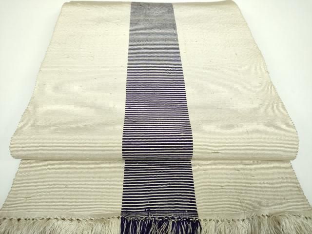 平和屋着物●信州紬　八寸名古屋帯　一重帯　間道　正絹　逸品　DAAV6938ps 平和屋着物○信州紬 八寸名古屋帯 一重帯 間道 正絹 逸品 DAAV6938ps