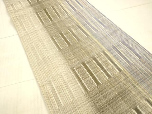 平和屋着物＊夏物 芭蕉布 染織作家 みなみ修郎 全通柄袋帯 間道 手織人