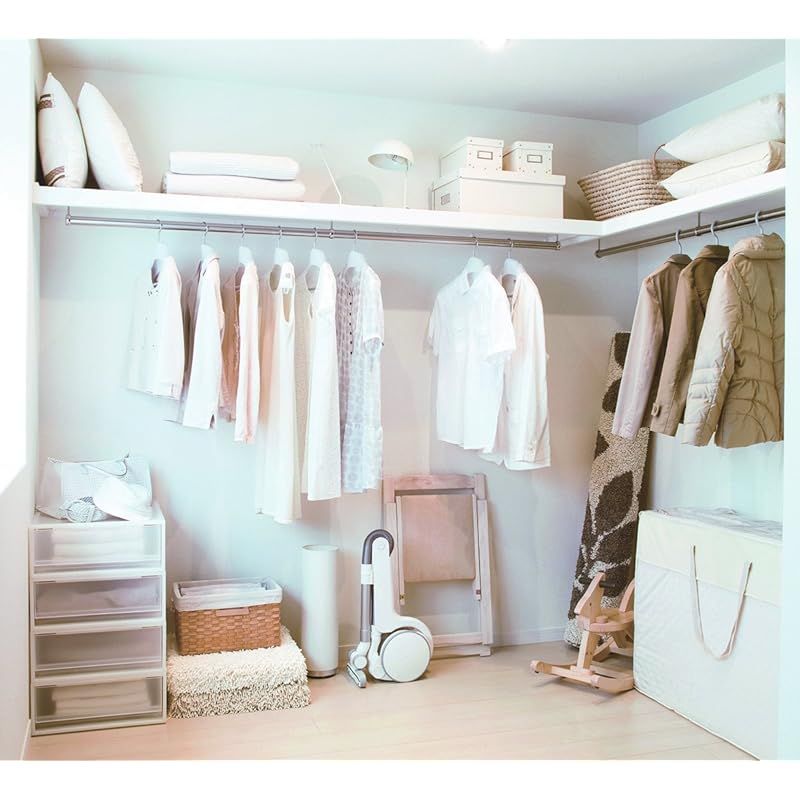 南海プライウッド 収納棚 枕棚Cハンガーパイプ付 シェルホワイト 400×1810mm MC-SLW6-HP-A 1