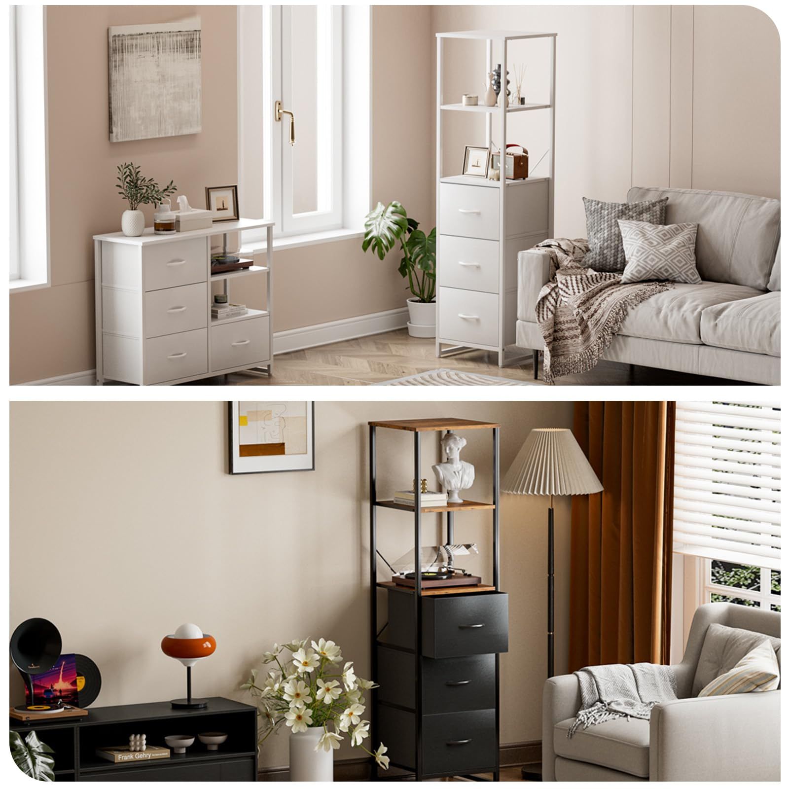 寝室収納 一人暮らし5段3杯