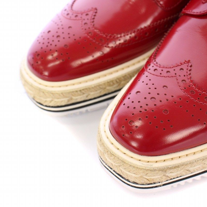 プラダ PRADA 名作エスパドリーユ 革靴 レザーシューズ マルチ