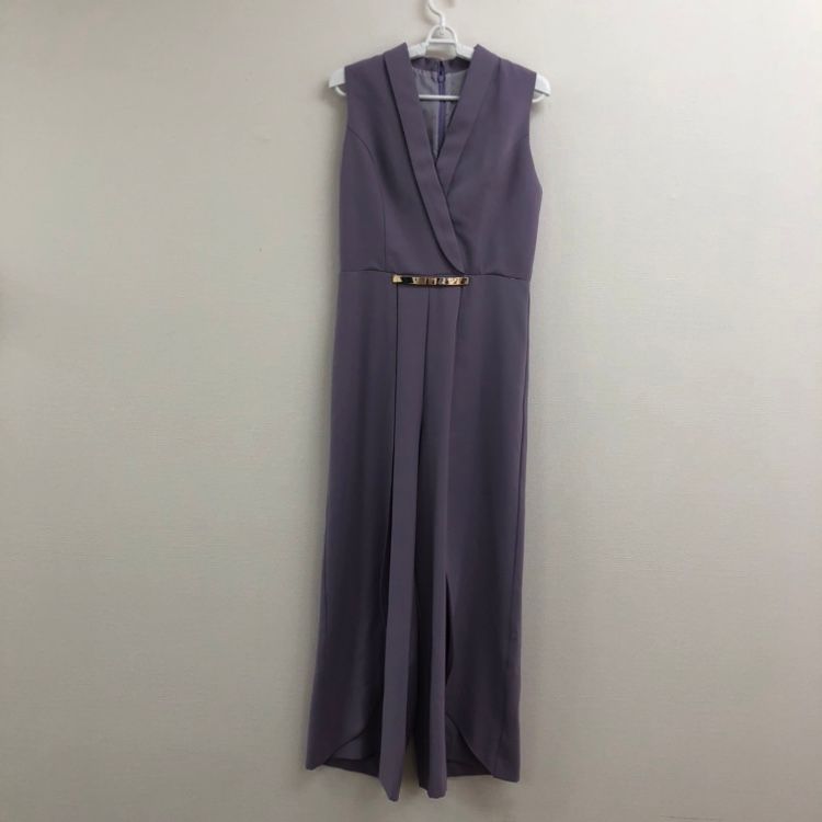 Rirefete リルフィテ オールインワン パンツ ワイドパンツ ノースリーブオールインワン 9号 紫系