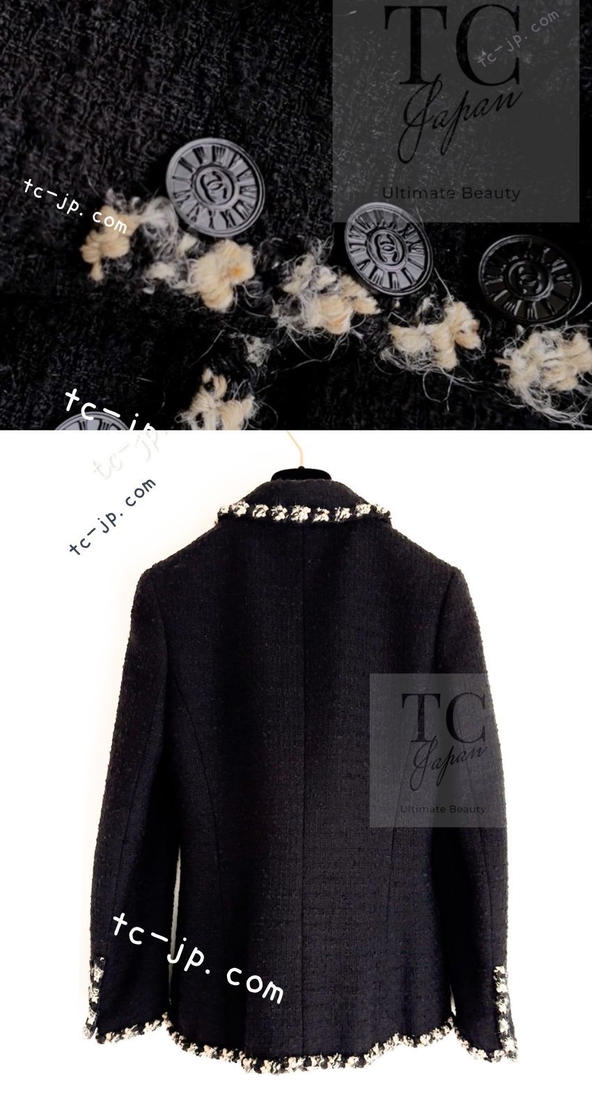 フランス製*CHANEL*シャネル　シルクコットン　ツイードスカート　黒　38 楽天市場】[中古] シャネル ジャケット スーツ CHANEL ネイビー