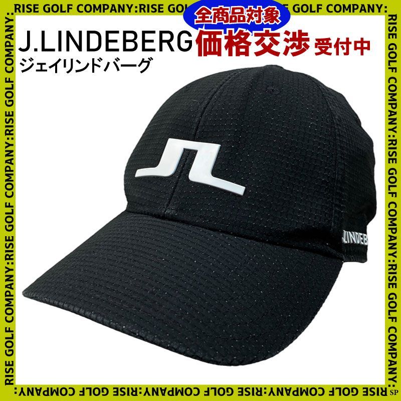 J.LINDEBERG ジェイリンドバーグ キャップ ブラック メッシュ ホワイト