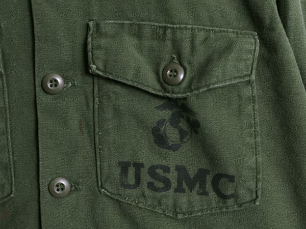 お得なクーポン配布中!】 70s 71年製 米軍実物 USMC コットン サテン