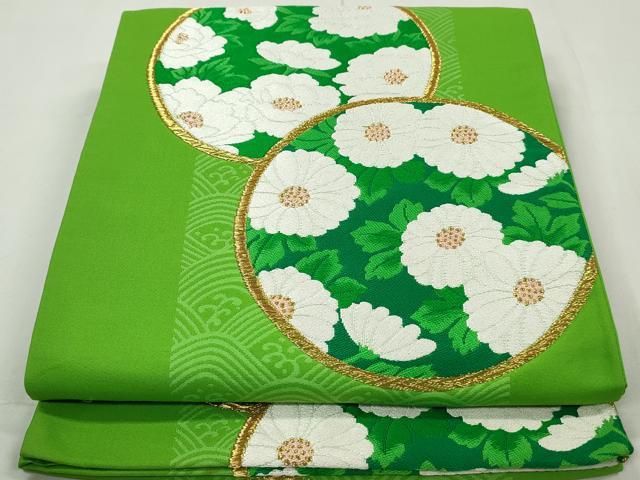 平和屋着物○つけ帯 唐織 名物裂花文 金糸 正絹 逸品 DAAU5547ps