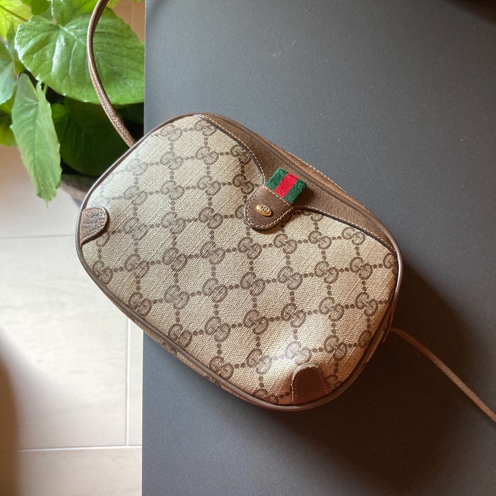 希少【OLD GUCCI オールドグッチ】ショルダーバッグ シェリーライン 