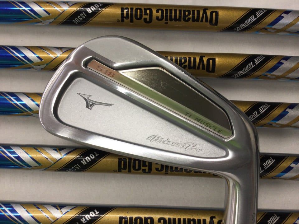 【即納】Mizuno Pro 518 | S200 | ﾀﾞｲﾅﾐｯｸｺﾞｰﾙﾄﾞ　ﾂｱｰｲｼｭｰﾃﾞｻﾞｲﾝﾁｭｰﾆﾝｸﾞ | 中古 | アイアンセット | ミズノ