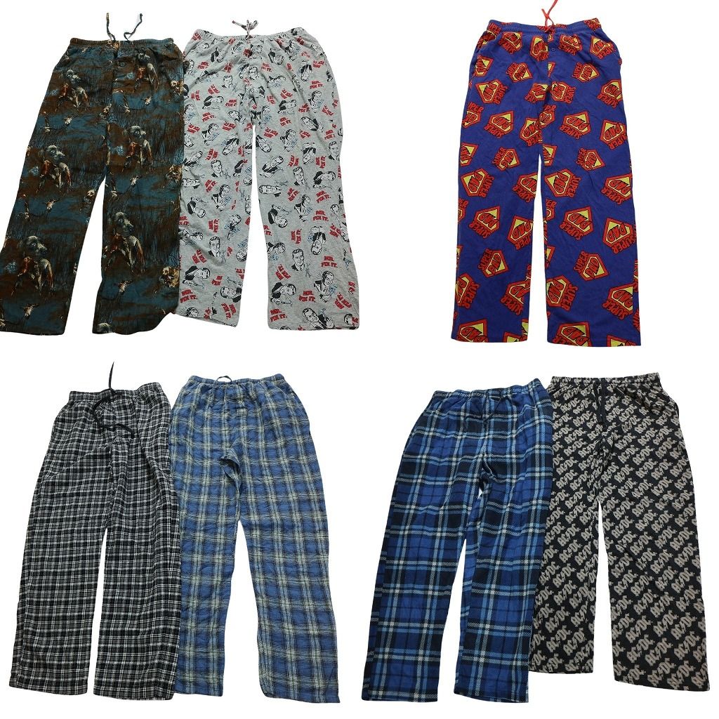 古着卸 まとめ売り パジャマ パンツ 7枚セット (メンズ S /M