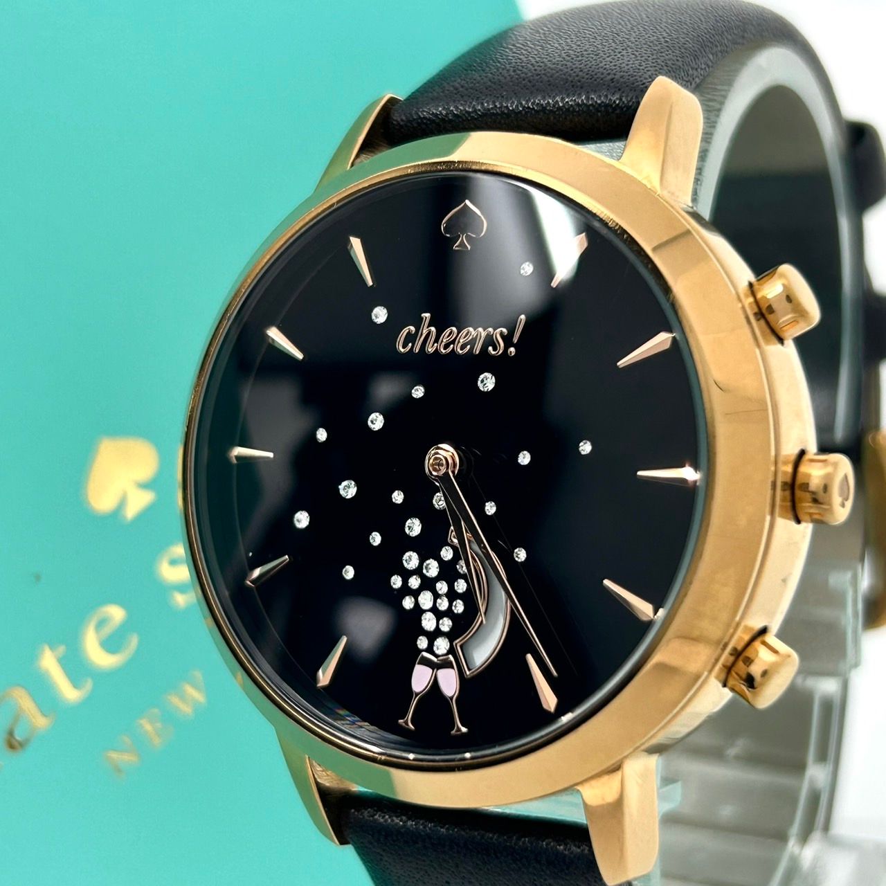 電池交換済／稼働品／美品／箱付】 Kate Spade ケイトスペード