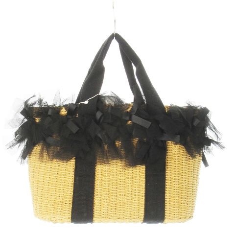LANVIN　ベージュと黒のかごバッグ LANVIN ベージュと黒のかごバッグ LANVINベージュと黒のかごバッグ